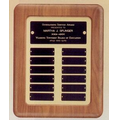 Perpetual Series Walnut Plaque w/ Tan Background & 12 Black Brass Name Plates (12"x15")